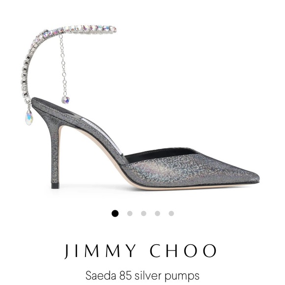 NIB Jimmy Choo Saeda 85 - Silver/Multicolor size 38 - Picture 9 of 15